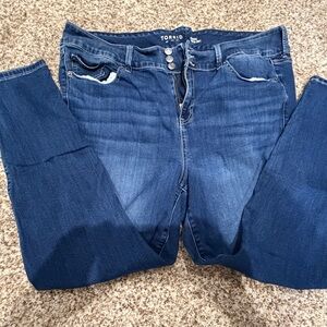 Torrid Women's Dark Blue Skinny Jeans